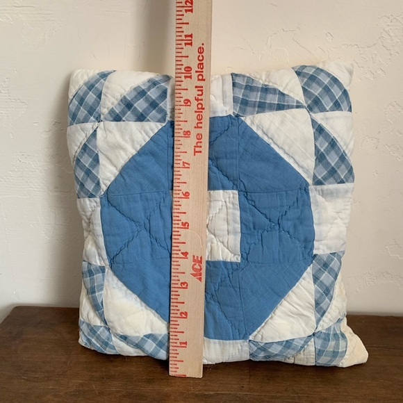 Vintage Patchwork Quilt Mini Throw Pillow - Picture 4 of 5